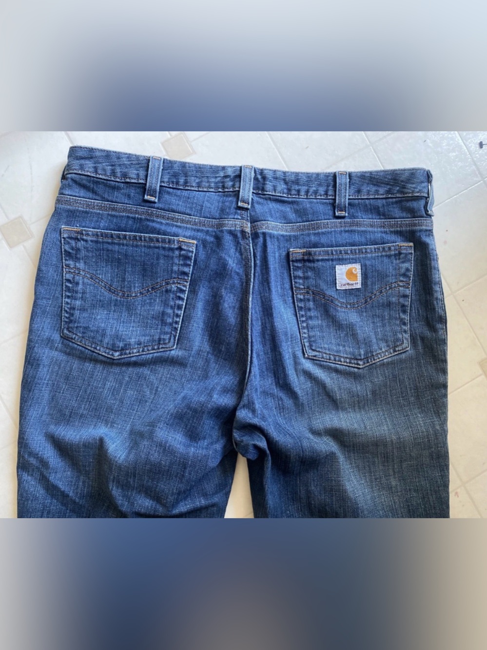Carhartt Denim Men's Blue Traditional Fit 5-Pocket Straight Jeans Size 36x34